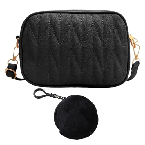 HDGSAFD 1 Stück Frauentasche Und 1 Runden Anhänger, Pu -Ertasche, Einfache Crossbody -Tasche, Große Kapazitäts -Crossbody -Tasche. von HDGSAFD