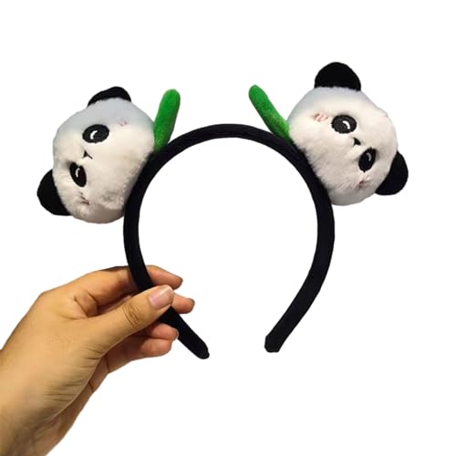 Haarband für Erwachsene und Kinder, Cartoon-Design, gefüllt, Panda-Form, Haarreifen, Make-up, Fotografieren, Weihnachten, Party, Kopfschmuck, Panda-Stirnband zum Waschen des Gesichts, Panda-Haarbänder von HDKEAN
