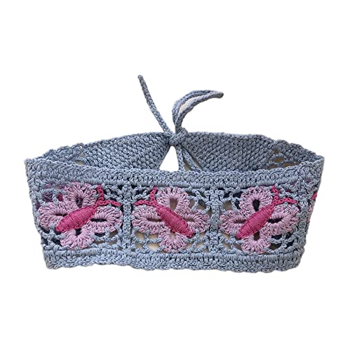 Häkel-Bandana, Strickhaar, Halfter für Kopf, Häkeln, Schmetterlingsmuster, pastoraler Turban für Mädchen, Foto-Häkelhaarband für Damen, Acrylfasern, Haarband mit niedlichem Muster, rechteckig Häkel-Bandana, Strickhaar, Halfter für Kopf, Häkeln, Schmetterlingsmuster, pastoraler Turban für Mädchen, Foto-Häkelhaarband für Damen, Acrylfasern, Haarband mit niedlichem Muster, rechteckig von HDKEAN