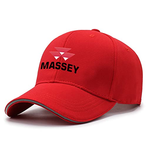 HDOEHLXF Herren Baseballkappen Laufmütze Mit Massey Ferguson Print Verstellbar Sommermütze Sonnenhut Freizeitmütze Trucker Cap Unisex Cap Mit Entenschnabel – Geschenk-Red||one_Size von HDOEHLXF