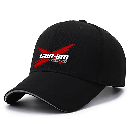 HDOEHLXF Herren Baseballkappen Mit Can-Am Print Laufmütze Verstellbar Sommermütze Sonnenhut Freizeitmütze Visier Trucker Cap Unisex Cap Mit Entenschnabel-Black||one_Size von HDOEHLXF