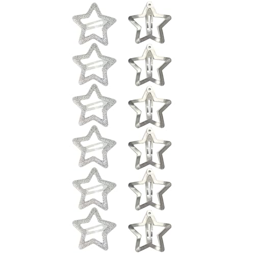 12pcs Metal Sternform Haarnadeln Heiße Mädchen Sternhaarclip Carnival Photography Haarclip Für Frauenponytail Haare Clip von HDOYTXXM