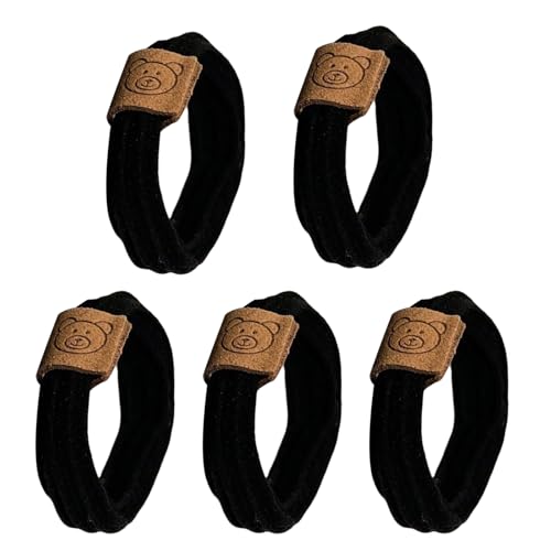5 PCs Elastische Risshöfe Einfache Haarkrawatte Bären Haarringe Bezaubernd Einfache Haarkrawatte Haarseil Für Mädchen von HDOYTXXM