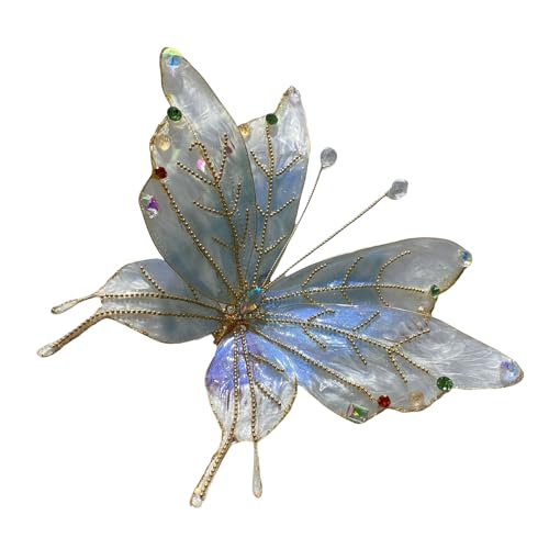 Antike 3D Schmetterlings Haarspange Für Traditionelle Haarformung Feder Haarhalter Harz Haarspange Haar Styling Zubehör von HDOYTXXM