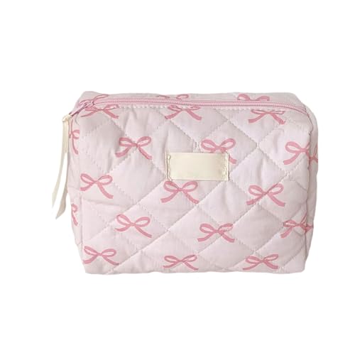 Bowknot Print Cosmetic Bag Für Frauen Modischer Toilettenorganisator Geräumiger Reißverschluss Make Up Für Den Täglichen Gebrauch von HDOYTXXM