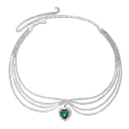 Dame Kopfbedeckung Braut Vintage Hairband Wunderschöne Barockkopfbedeckung Bachelorette Party Herz Glitzerte Kristall von HDOYTXXM