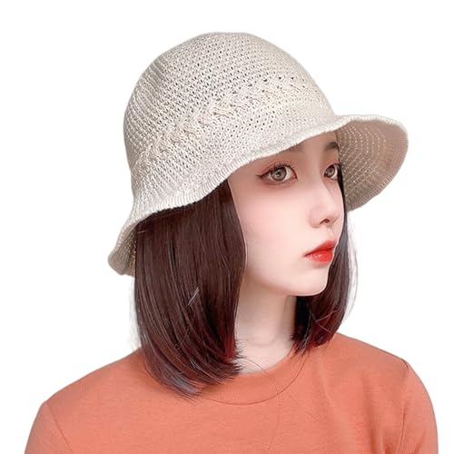 Einzigartiger Haarteil Eimer Mit Haarverlängerungen Synthetische Perücken Sonnenhut Für Frauen Lockiges Haar von HDOYTXXM