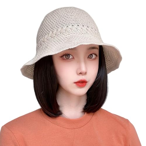 Einzigartiger Haarteil Eimer Mit Haarverlängerungen Synthetische Perücken Sonnenhut Für Frauen Lockiges Haar von HDOYTXXM