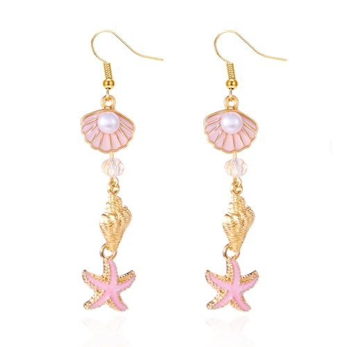 Elegante Conch Shell Hangle Ohrringe Für Frauen Tragbar Bequeme Leichtmetallschmuck Mit Metallic Finish Beach Accessoires Legierung Ohrringe Modegeschenke von HDOYTXXM