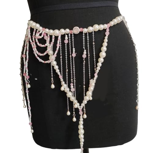 HDOYTXXM Elegante Perlenkörperschmuckkette Tragbares Accessoire Für Trendsetters Und Mode Enthusiasten Frauen Sylish Outfits Perlen Legierungsplanjuden von HDOYTXXM