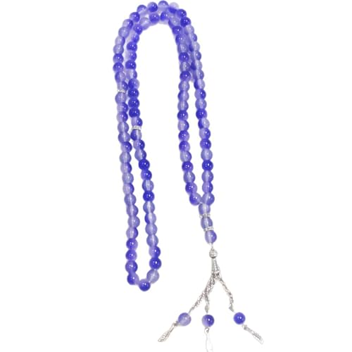 HDOYTXXM 99 Stück Imitation Achat Perlenarmband See Blau Doppelfarben Robustes Leichtes Unisex Modeaccessoire Elegant Simuliertes Achathandschmuck von HDOYTXXM