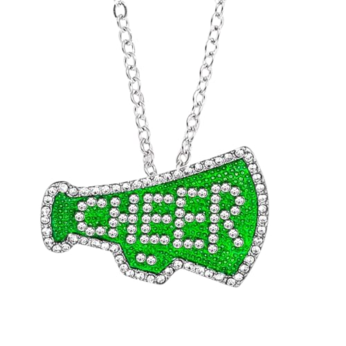 HDOYTXXM Cheerleading Thema Halskette Mit Funkelnden Steinen Verstellbar von HDOYTXXM