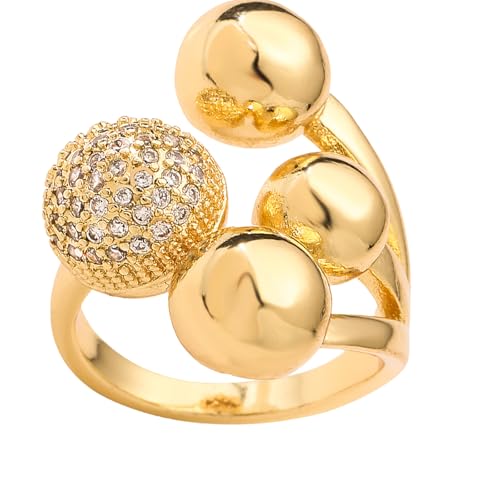 HDOYTXXM Fashion Forward Unrevular Geformte Kubische Zirkonia Ringe Hoher Glanz Kupferschmuck Einstellbare Größe Frauen Accessoires Stapelbare Geometrische Ringe Für Outfits von HDOYTXXM