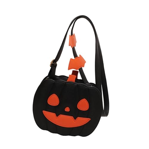 HDOYTXXM Festliche Kürbisumhängetasche Für Mädchen Geräumiges Halloween Accessoire Mit Einzigartigen Devil Designs Crossbody Bag Casual Party Handtasche von HDOYTXXM