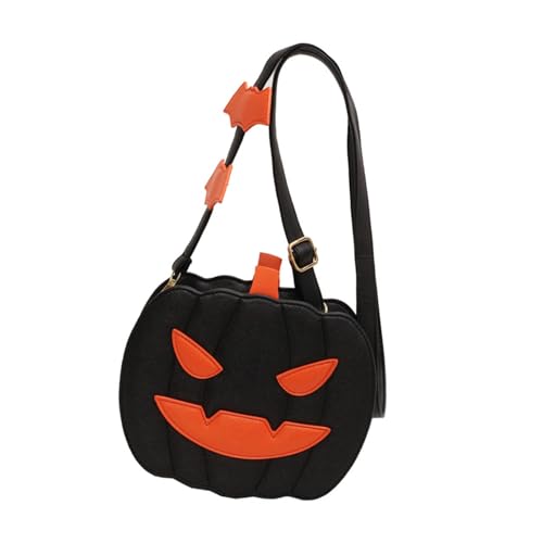 HDOYTXXM Festliche Kürbisumhängetasche Für Mädchen Geräumiges Halloween Accessoire Mit Einzigartigen Devil Designs Crossbody Bag Casual Party Handtasche von HDOYTXXM