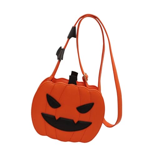 HDOYTXXM Festliche Kürbisumhängetasche Für Mädchen Geräumiges Halloween Accessoire Mit Einzigartigen Devil Designs Crossbody Bag Casual Party Handtasche von HDOYTXXM