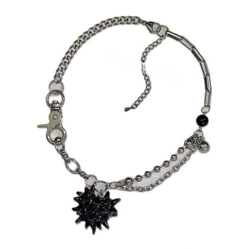 HDOYTXXM Gothics Styles Herzanhänger Halskette Mit Quasten Ein Verstellbares Kettenmode Schmuck Accessoire Für Künstlerinnen Symbolische Halskette von HDOYTXXM
