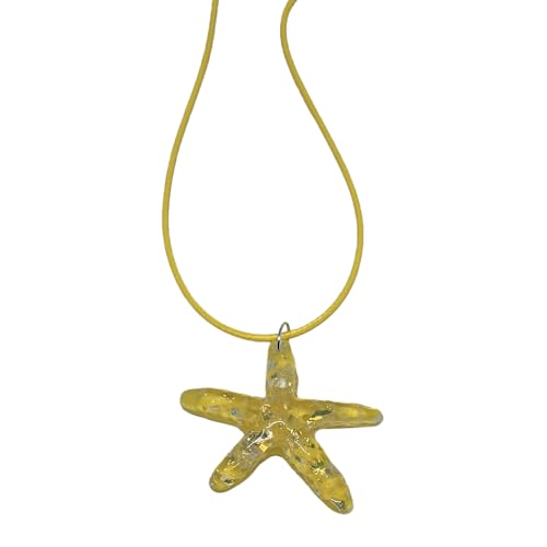 HDOYTXXM Halskette Mit Verstellbarer Kette Für Frauen Urlaub Harz Seestarfish Anhänger Halskette Schmuckschmuck Verzierung von HDOYTXXM