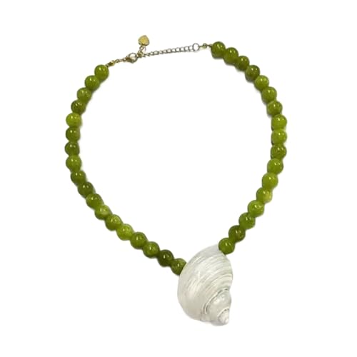HDOYTXXM Handgefertigte Muschelschmuck Halskette Strand Inspiriert Colarbone Kette Perlen Nachdenkliches Geschenk Für Reiseliebhaber Geburtstage Elegante Muschelanhänger Halskette von HDOYTXXM