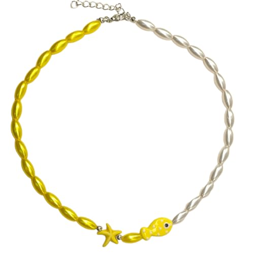 HDOYTXXM Handgefertigter Clownfish Halskette Auffällige Perlen Mit Fischheizenzubehör Für Mode Enthusiasten Einzigartige Handgefertigt von HDOYTXXM