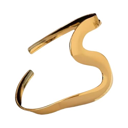 HDOYTXXM Mode Armreifen Arm Manschettenschmuck Weitmanschette Geometrische Armbänder Metalltextur Perfekt Für Partys Und Tägliche Verschleiß von HDOYTXXM