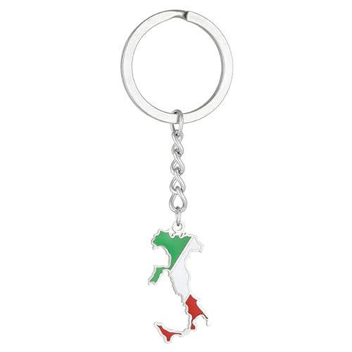 HDOYTXXM Mode Italien Karten Keychain Edelstahl Key Anhänger Anhänger Anhänger Schlüsselhalter Für Tasten Bag Geeignet von HDOYTXXM