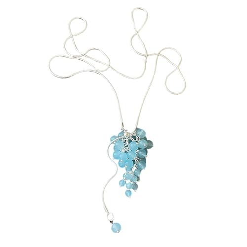 HDOYTXXM Modische Legierung Traubencluster Dangle Halskette Schlüsselbeinkette Mit Verstellbarer Kette Feature Für Tägliche Geschenk Ein Verstellbares Schicht Halskettengeschenk Verleiht von HDOYTXXM