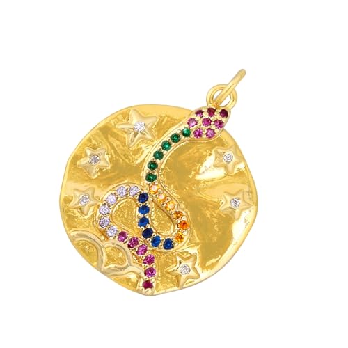 HDOYTXXM Modische Schlange Halskette Anhänger Mit Schimmernden Zirkonsteinen Party Tragen Schmuck Charme Elegant Ohrringe Accessoires Schlangeform von HDOYTXXM