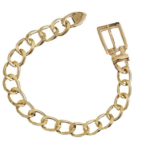 HDOYTXXM Punkstile Kochet Armband Legierung Cuban Link Schuhkette Für Stiefel Elegante Knöcheldekorationen Für Modische Frauen Exklusive Punk Schuhzubehör von HDOYTXXM
