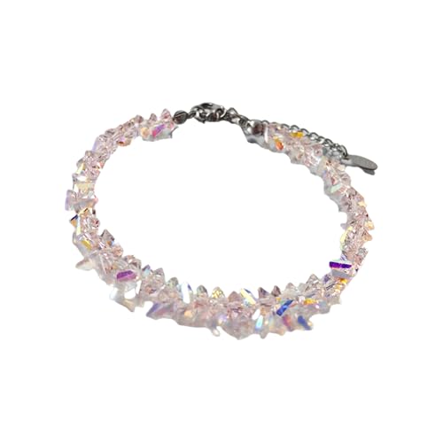 HDOYTXXM Schimmernde Glasperlen Halskette Armband Leichtes Design Mehrzweck Tragen Bequeme Elegante Schmuck Elegantes Geschenk Für Frauen Geburtstag Jubiläum von HDOYTXXM