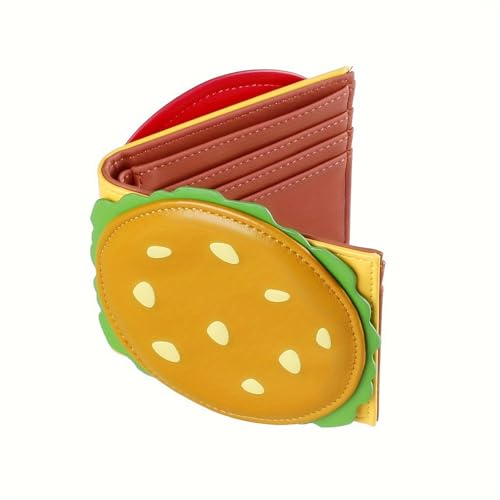Schöne Brieftaschen Für Frauen Mann Geldbeutel Kleine Brieftaschen Coin Bag Card PU Leder Geldbörse Burger Form Wechsel Geldbeutel von HDOYTXXM