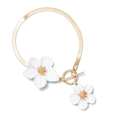 HDOYTXXM Stilvoller OT Fußkettchen Mit Blumencharm 27cm Umfang Leichtes Gewicht 18G Frauen FODE Keine ABSCHAFT Abschnitt Elegante Frauenparty Fußkette von HDOYTXXM