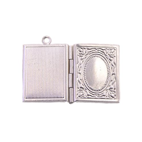 HDOYTXXM Stylish Photo Locket Halskette Anhänger Zeitgenössisches Buch Locker von HDOYTXXM