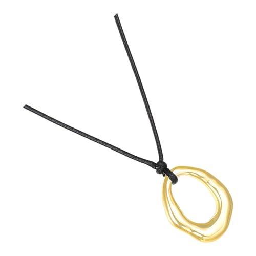 HDOYTXXM Stylish Wachs Cord Halskette Einzigartiger Charakteristischer Geometrischer Anhänger Für Jugendliche Frauen Trendy Women Halskette Vorhanden von HDOYTXXM