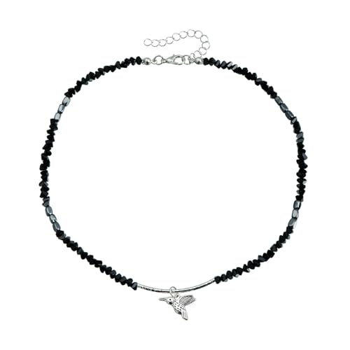 HDOYTXXM Vogelcharme Halskette Zierter Kristall Einstellbare Länge Colarmbone Kette Alltag Schmuck Für Ihre Spielerische Vogelcharme Schlüsselbeinkette von HDOYTXXM