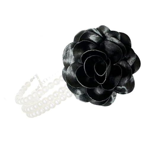 HDOYTXXM Zarte Blumencharme Halskette Halsschmuck Verstellbare Kette Multi Layer Perlen Krakenbekleidung Für Tägliche Kleidung Evening Event Imitation Perlen Schmuck Geschenk von HDOYTXXM