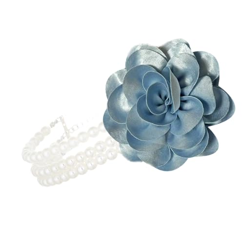 HDOYTXXM Zarte Blumencharme Halskette Halsschmuck Verstellbare Kette Multi Layer Perlen Krakenbekleidung Für Tägliche Kleidung Evening Event Imitation Perlen Schmuck Geschenk von HDOYTXXM