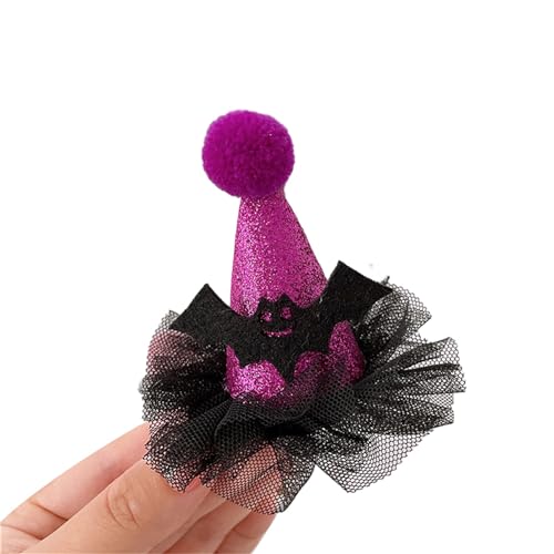 Halloween Lace Ribbon Kopfschmuck Haar Clip Glitzer Cartoon Starke Halten Haare Clip Haarstyling Tool von HDOYTXXM