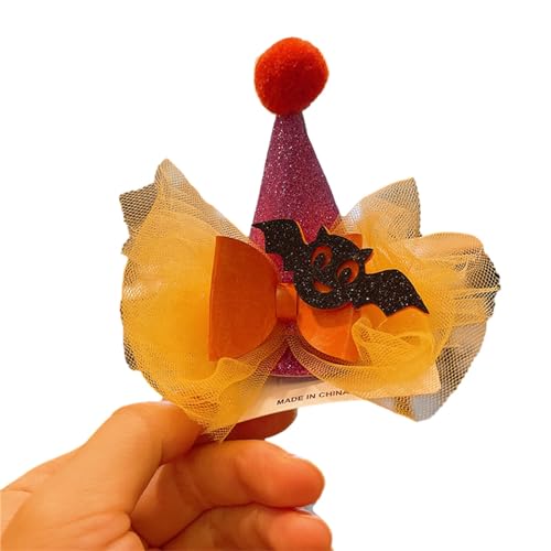 Halloween Lace Ribbon Kopfschmuck Haar Clip Glitzer Cartoon Starke Halten Haare Clip Haarstyling Tool von HDOYTXXM