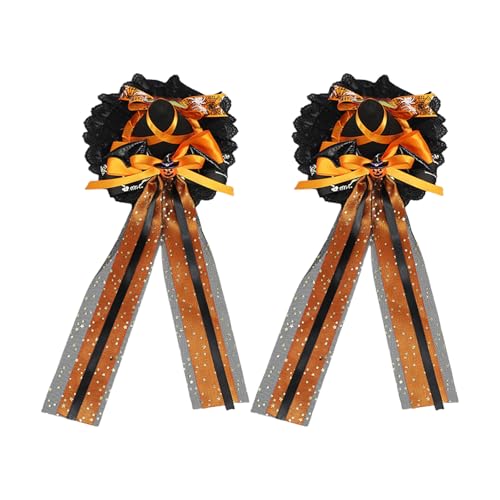 Halloween Thema Haarspange Für Damen Und Kinder Langes Band Brötchen Seitenclip Punk Haarnadel Urlaub Festival Haarspangen von HDOYTXXM
