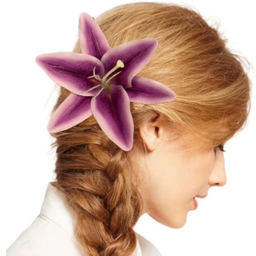 Harz Lilien Haarklauen Clip Haarstyling Accessoire Starke Grip Haarverschluss Für Frauen Den Ganzen Bequeme Haardekoration von HDOYTXXM