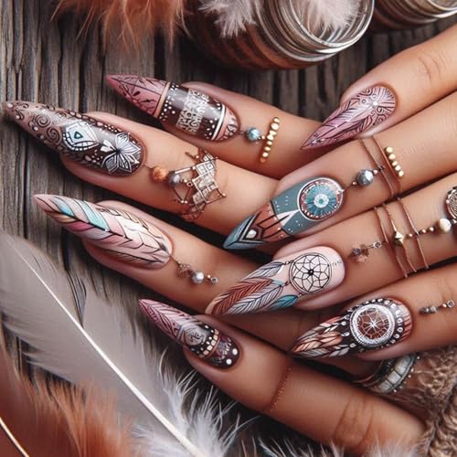 Mandelnägel Tipps Gefälschte Nägel Kleber Auf Nägeln Kleben Auf Nägeln. Drücken Sie Auf Nägel Künstliche Falsche Nägel Für Frauen Und Mädchen von HDOYTXXM