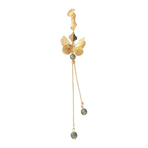 Metallic Butterfly Pin Verstellbares Quasten Fallen Handgefertigte Kleidung Schmuck Perfekt Für Cheongsam Abendkleid Oder Ungezwungene Doppelschicht Schmetterlingsbrosche von HDOYTXXM