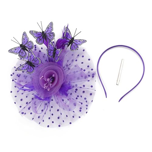 Mode Faszinator Hochzeit Kopfstück Mit Perlen Schmetterling Design Faux Pearls Detail Haarclip Für Brautstyling von HDOYTXXM