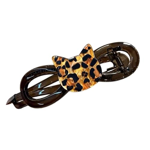 Mode Haarclip Leoparden Druck Bowknot Haarnadel Mit Twist Design Elegantes Haare Dekore Vintage Styles Haargriff Für Frauen von HDOYTXXM