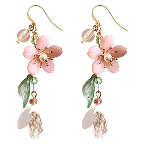 Mode Harz Blütenblätter Blattohrringe Accessoire Ideal Für Die Verbesserung Der Outfits An Partys Und Formelle Veranstaltung Elegante Drop Ohrringe von HDOYTXXM