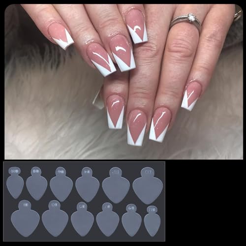 Nagelform Französische Extension Tipps Aufkleber Für NAI Duals Formen Falsche Tipps Nagelverlängerung Nagelform Form French Line Aufkleber von HDOYTXXM