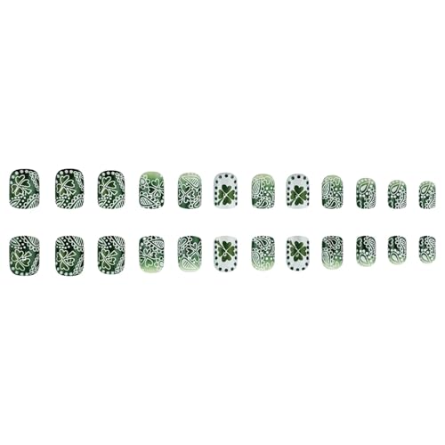 Quadratische Nägel Tipps Künstliche Nägel Kleber Auf Den Nägeln Aufklebende Nägel Patrick's Day Press On Nägel Künstliche Falsche Nägel Für Frauen von HDOYTXXM