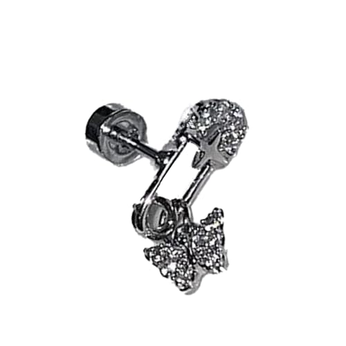 Schillernde Edelstahl Ohr Kletterer Schmetterlingsstift Mit Sicherheitsnadel Knorpel Streikender Ohrring Handgefertigte Körper Schmuck Zierleistung Nadel Ohrring Mit Schmetterling Charme von HDOYTXXM