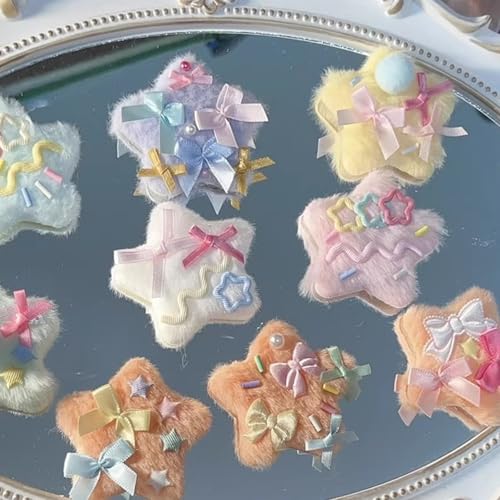 Schöne Sternmuster Haare Barrettes Pferdeschwanzhalter Clip Fashion Hair Accessoire Für Partys Und Alltagsoutfits von HDOYTXXM